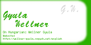 gyula wellner business card